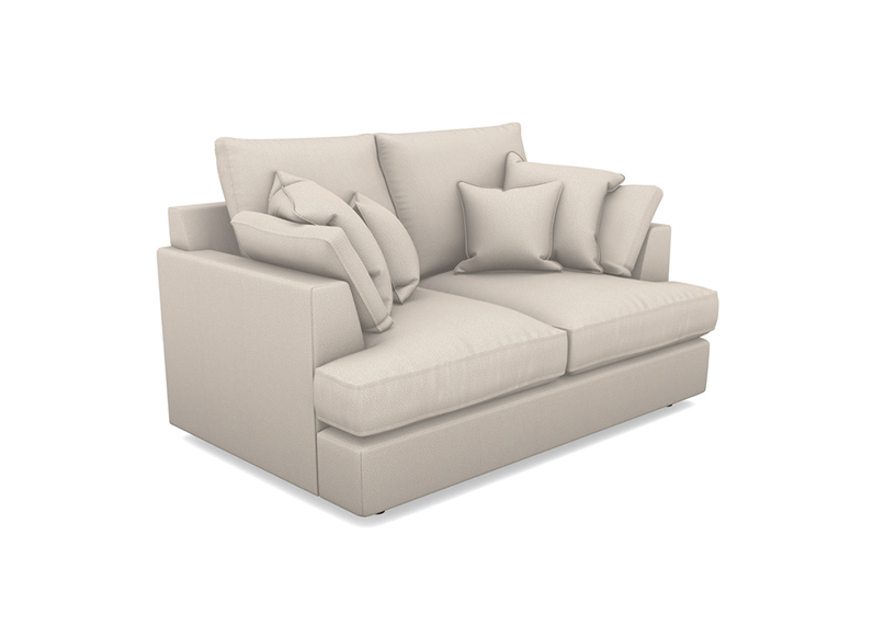 Slingsby 2 Seater Fitted Cover Sofa in Two Tone Plain Biscuit